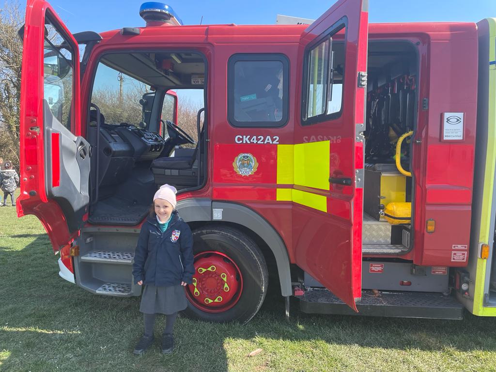 junior infants with the fire truck!