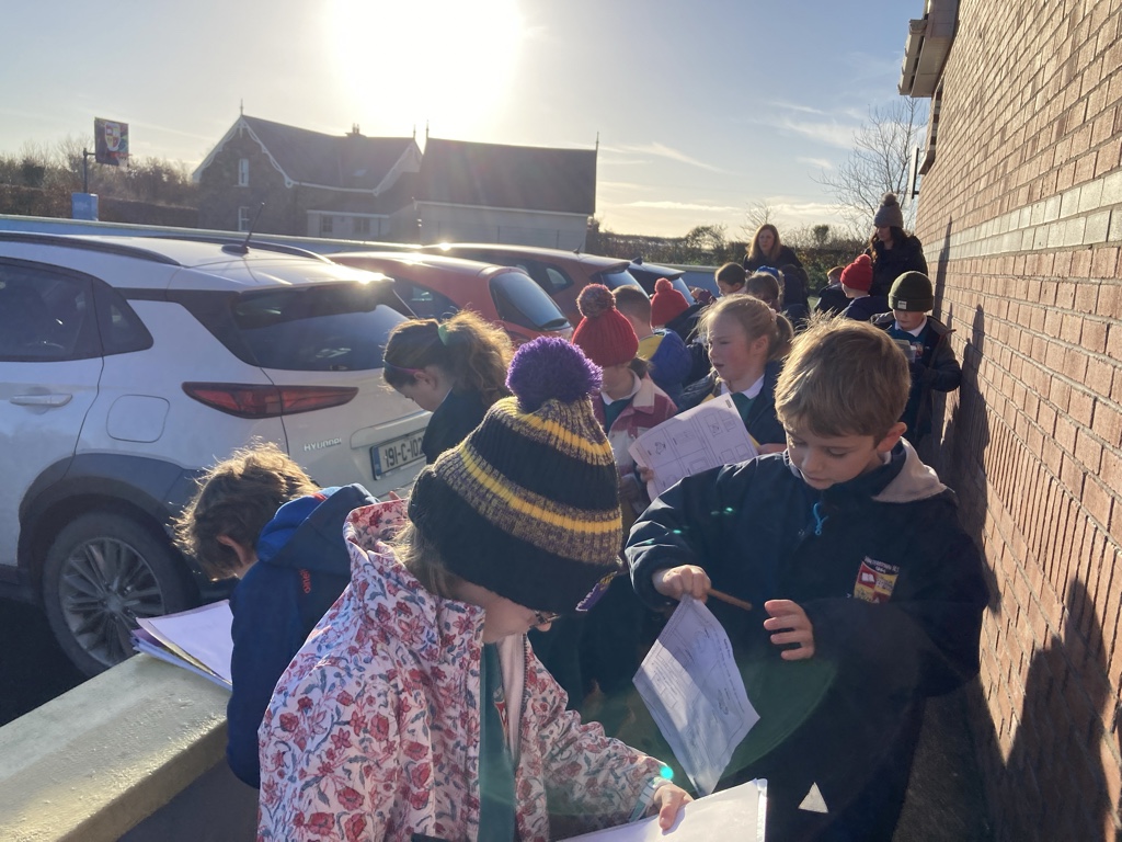 maths trail - how many cars are in the car park? 2nd Class 2022/23